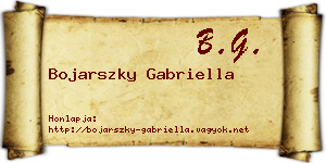 Bojarszky Gabriella névjegykártya